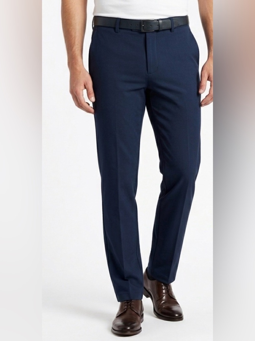 NWT Greg Norman Men's Flat Front Stretch High Tech Navy Golf Pants 32x32